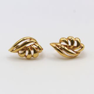 Pendientes Oro 18K, Hoja, 2.3gr