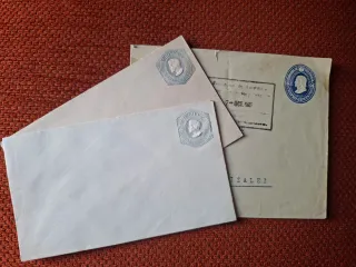 Sobres Chile y Colombia con sello