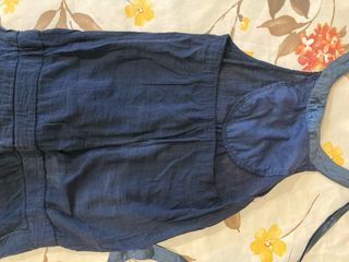 Mono largo azul con detalles