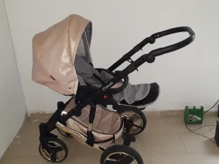 Carro de bebé rosa 2 piezas