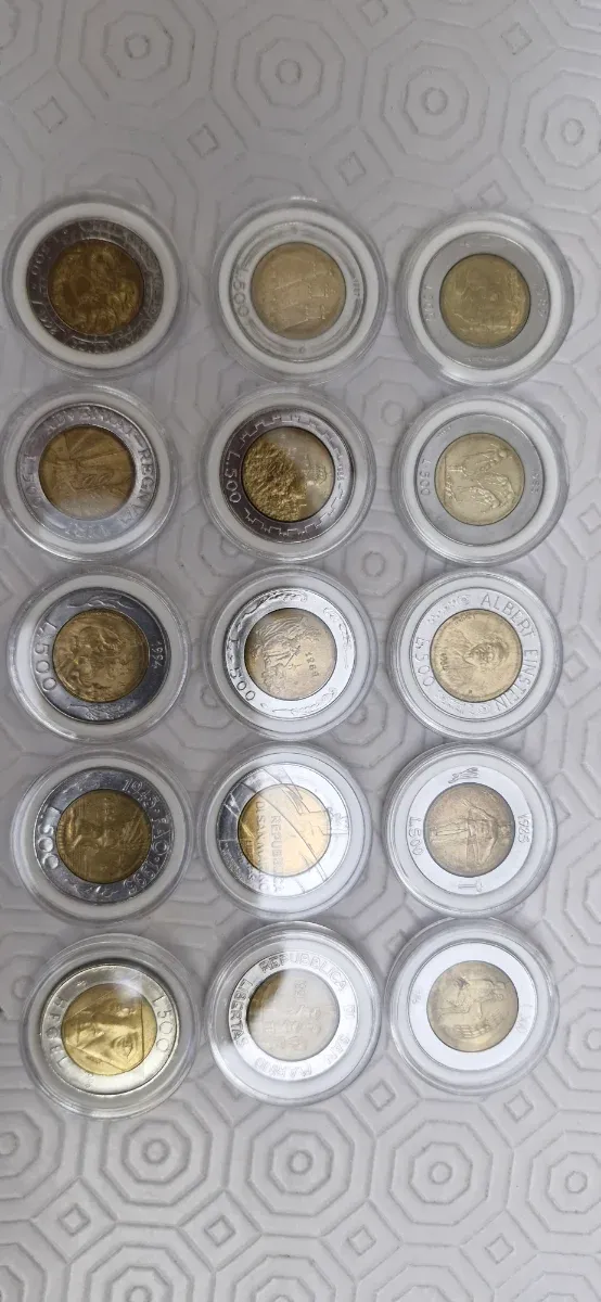 Collezione di 15 monete San Marino da 500 L.