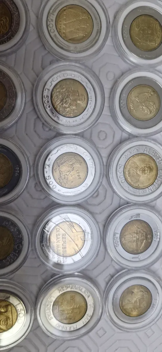 Collezione di 15 monete San Marino da 500 L.