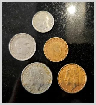Lote monedas antiguas españolas Pesetas