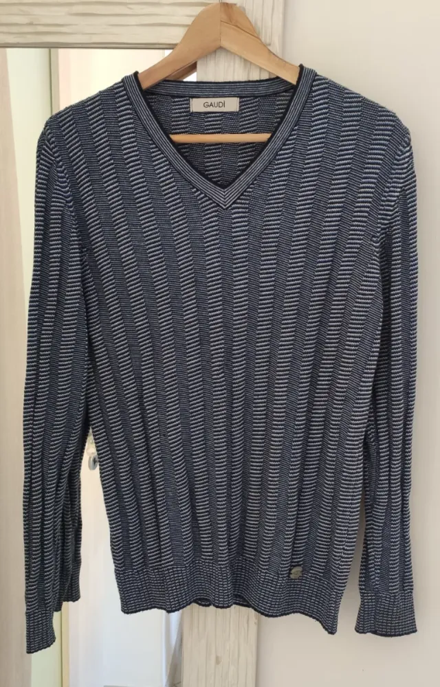 Maglione Gaudi Uomo Blu Taglia L Scollo V