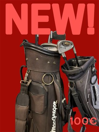 Bolsa de golf con palos y driver
