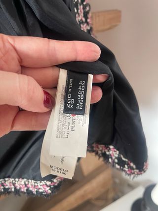 Chaqueta Punto Roma Negra y Rosa