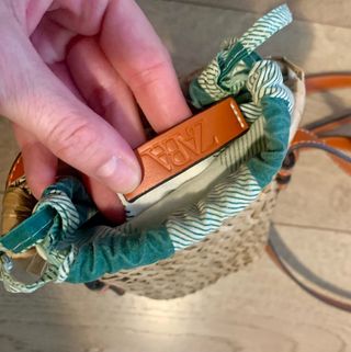 Bolso de paja Zara bordado