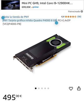 Tarjeta Gráfica NVIDIA Quadro P4000 8GB