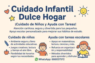 Cuidado infantil y ayuda en los estudios.
