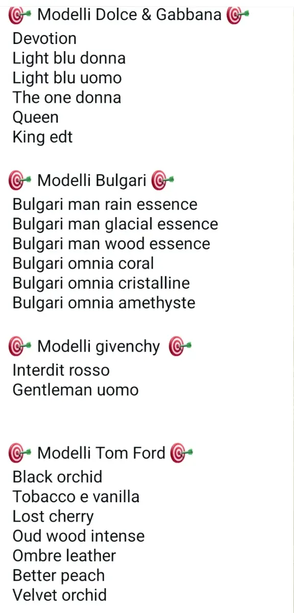 Profumi multibrand. Nuovi.