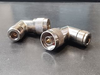 2 Adaptadores N Macho/Hembra Acodado