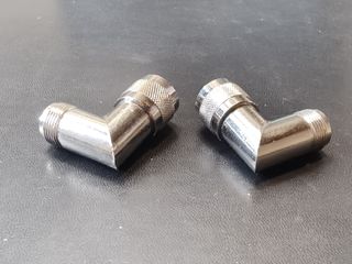 2 Adaptadores N Macho/Hembra Acodado