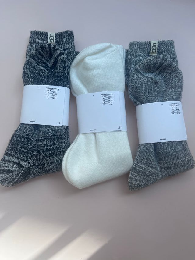3 Pares Calcetines UGG Mujer Talla Única