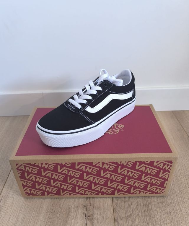 Zapatillas Vans Negras Plataforma Talla 38