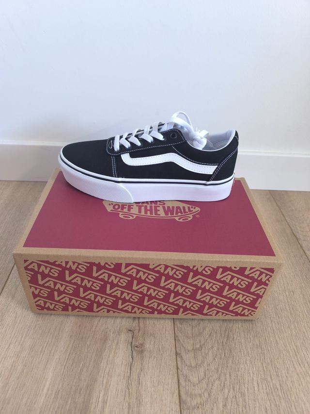 Zapatillas Vans Negras Plataforma Talla 38