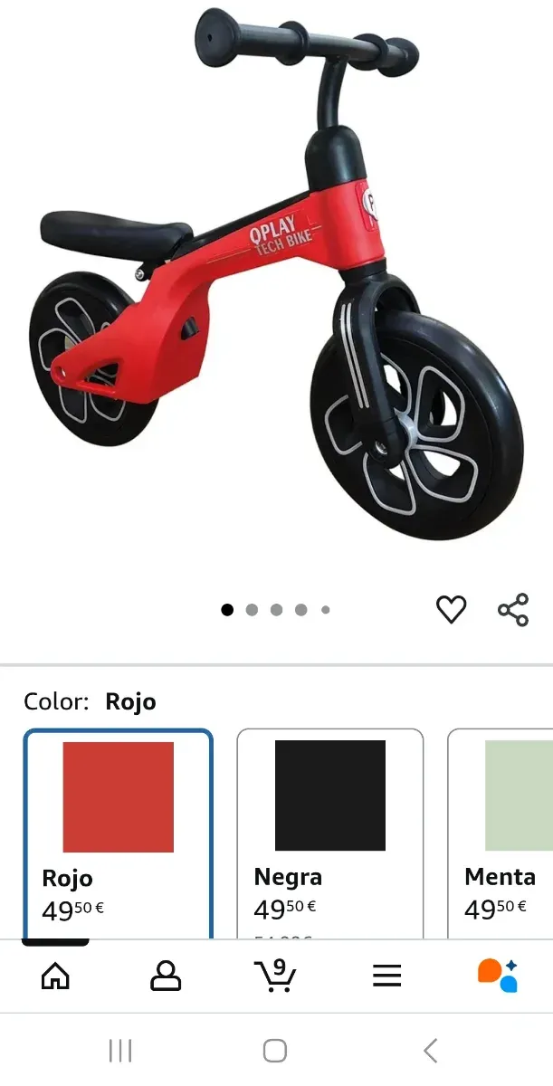 Bicicleta Oplay Tech Bike Roja