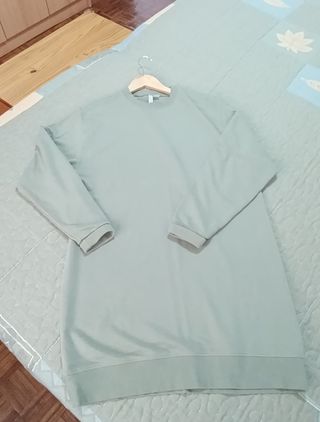 Vestido oversize H&M verde talla única