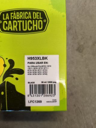 Cartucho Tinta lote HP 953XL Negro