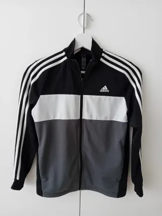 Chaqueta Adidas Negra Gris Blanca