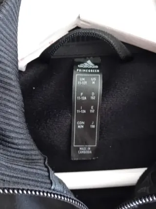 Chaqueta Adidas Negra Gris Blanca