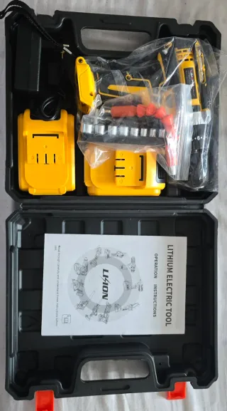 Taladro, destornillador electrico, 2 baterias.