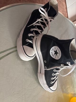 Converse altas doble suela negras