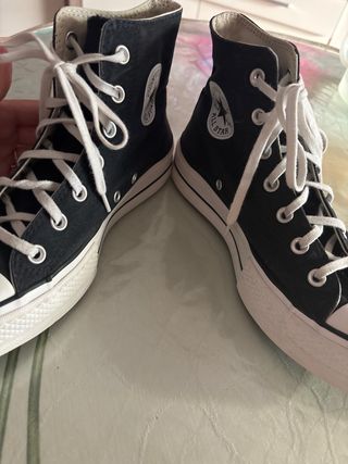 Converse altas doble suela negras