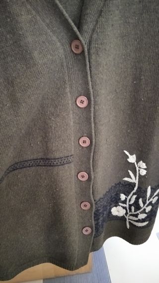 Chaqueta de lana Nice Day verde M