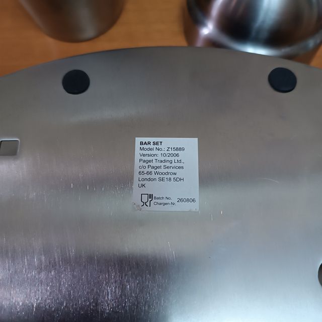 Juego Coctelería Acero Inoxidable