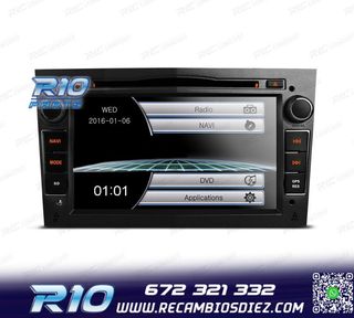 RADIO NAVEGADOR 7" PARA OPEL COLOR NEGRO OSCURO USB GPS TACT