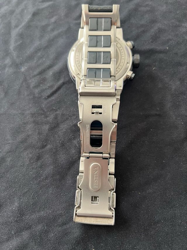 Reloj Festina Cronógrafo Azul y Plateado