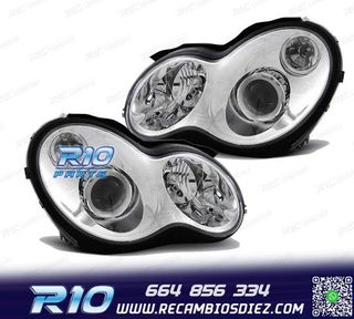FAROS MERCEDES CLASE C W203 00-04 CROMO