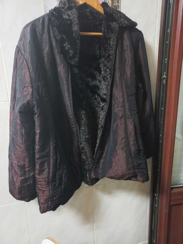 Chaquetón reversible marron chocolate