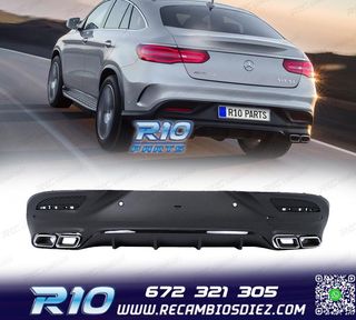 DIFUSOR MERCEDES GLE C292 COUPÉ NEGRO + COLAS ESCAPE
