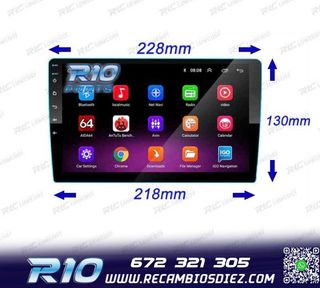 RADIO 9" GPS ANDROID 13 QUAD CORE 64GB ROM
