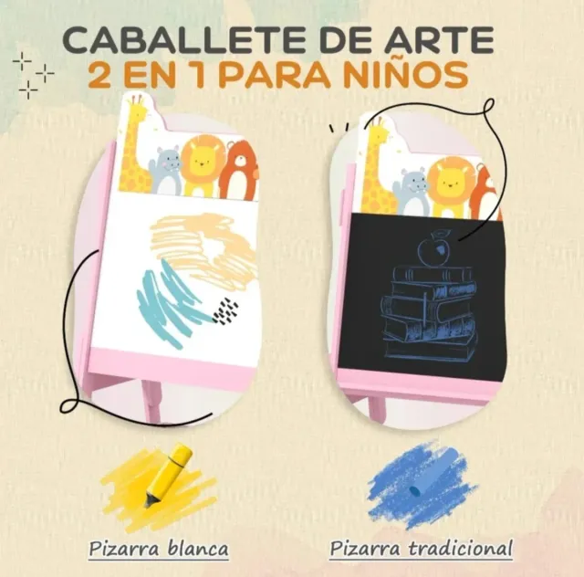 Pizarra infantil doble cara