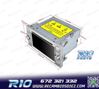 RADIO GPS ANDROID 12 PARA FORD FOCUS C-MAX FIESTA GALAXY KUG