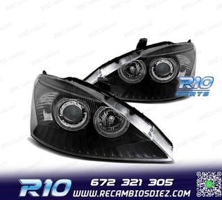 FAROS PARA FORD FOCUS I 98-01 OJOS ANGEL NEGROS