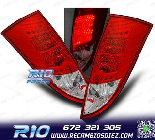 PILOTOS PARA FORD FOCUS MK1 98-04 LED ROJO CLARO