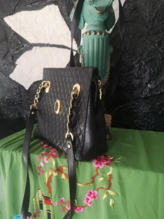 Bolso Piel Viscota Negro Auténtico