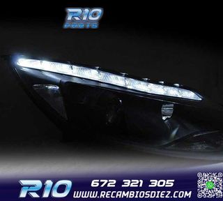 FAROS FORD FOCUS MK3 11-14 LUZ DIURNA LED NEGROS