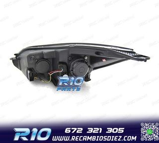 FAROS FORD FOCUS MK3 11-14 LUZ DIURNA LED NEGROS