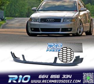 SPOILER LIP FRONTAL DELANTERO AUDI A4 S LINE 00-04 + REJILLA