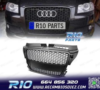 PARRILLA AUDI A3 8P 08-12 LOOK RS3 NEGRO