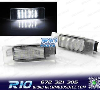 LUCES MATRÍCULA LED PEUGEOT 106 307 308 406 407 CITROEN C3