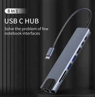 Hub USB-C 8 en 1 4K HDR (RED, HDMI, USB, SD...)