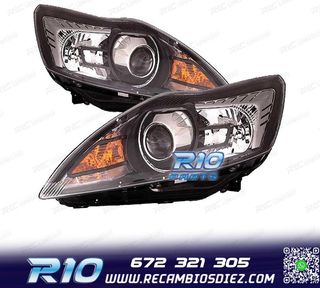 FAROS XENON PARA FORD FOCUS III 08-10 FONDO NEGRO