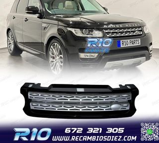 PARRILLA RANGE ROVER SPORT 14-17 NEGRO BRILLO PLATA