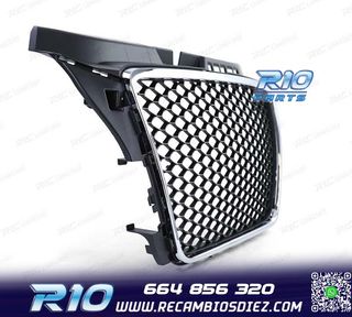 PARRILLA AUDI A3 8P 08-12 LOOK RS3 NEGRO CROMO
