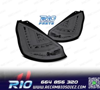PILOTOS PARA FORD FIESTA MK7 08-12 LIGHT BAR FONDO CROMO AHU